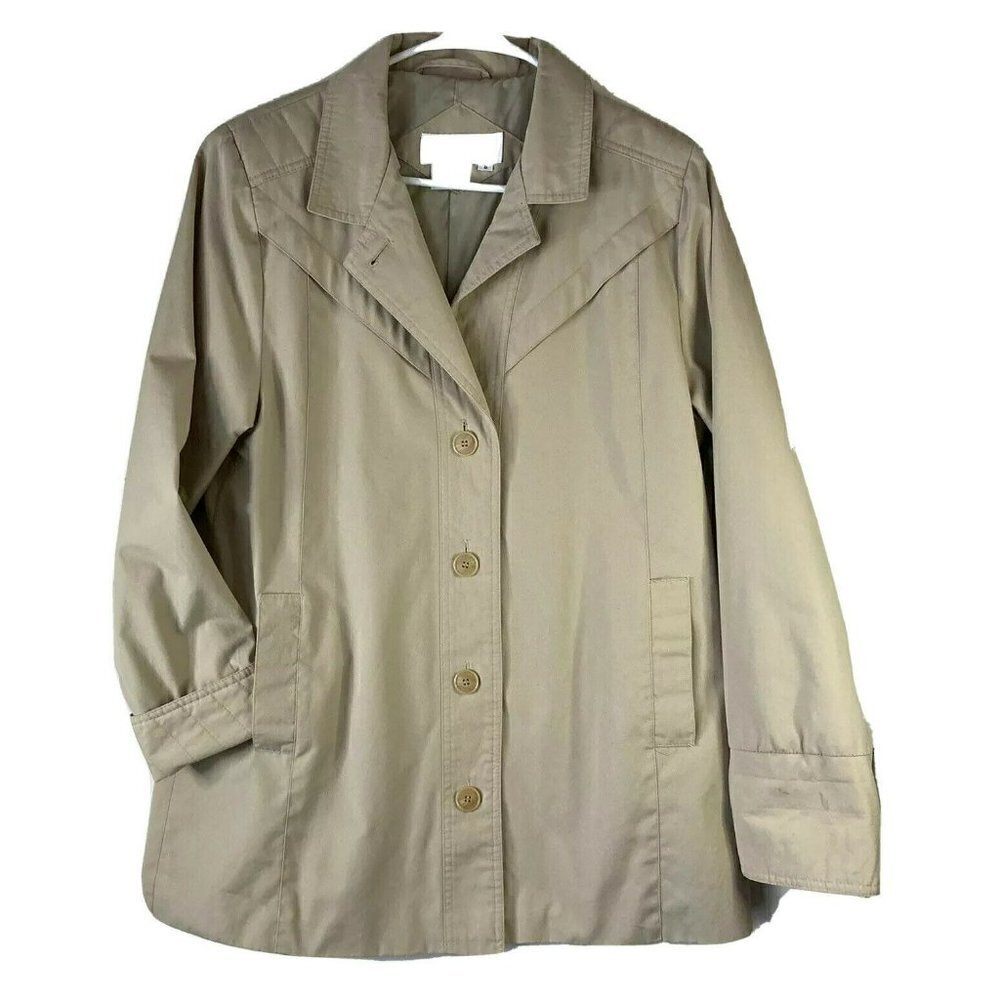 Lindsey Blake Short‎ Trench Jacket Coat Topper Size 8